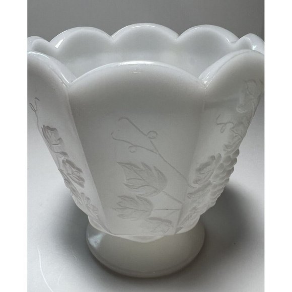 Vase Compote E.O Brody USA #2250 MU-20 4.5"x5" 3" Base Paneled Pedestal 1940s - Picture 6 of 10